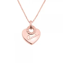 Colgante Ama Corazón Plata Rosa*Eguzkilore Outlet