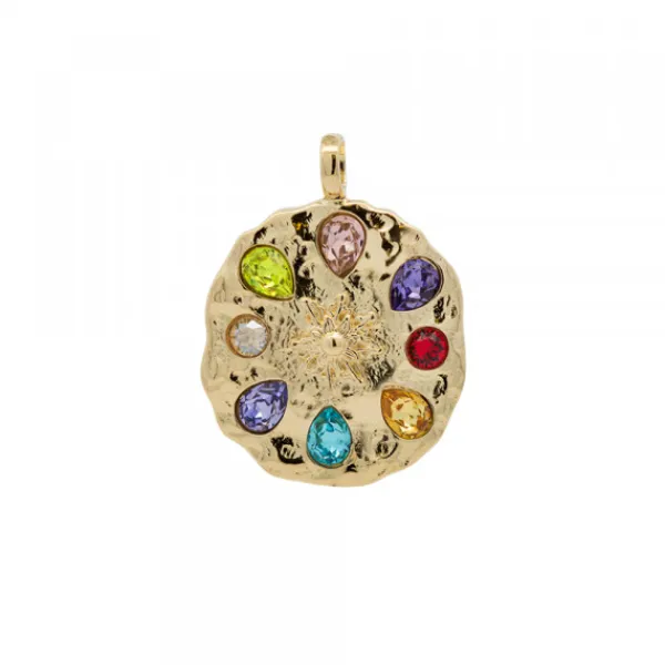 Colgante Arrue Berria Plata Dorada y Circonitas*Eguzkilore Outlet