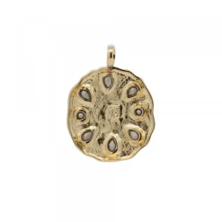Colgante Arrue Berria Plata Dorada y Circonitas*Eguzkilore Outlet