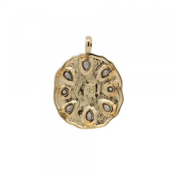 Colgante Arrue Berria Plata Dorada y Circonitas*Eguzkilore Outlet