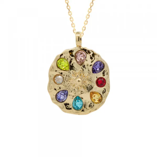 Colgante Arrue Berria Plata Dorada y Circonitas*Eguzkilore Outlet