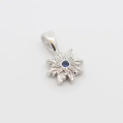 Colgante Basic Colors Plata y Circonita Azul 10mm*Eguzkilore Best