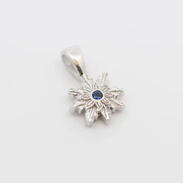 Colgante Basic Colors Plata y Circonita Azul 10mm*Eguzkilore Best