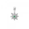 Colgante Basic Colors Plata y Circonita Verde 10mm*Eguzkilore