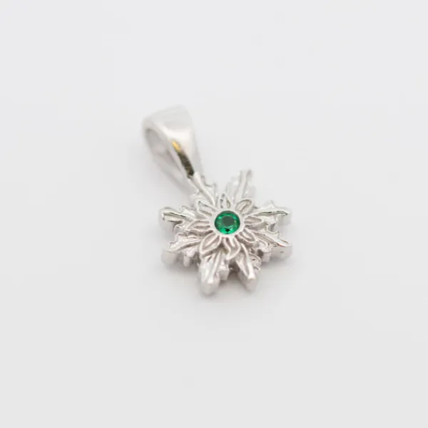Colgante Basic Colors Plata y Circonita Verde 10mm*Eguzkilore