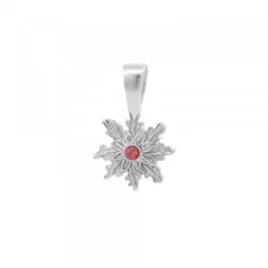 Colgante Basic Colors Plata y Circonita Roja 10mm*Eguzkilore Outlet
