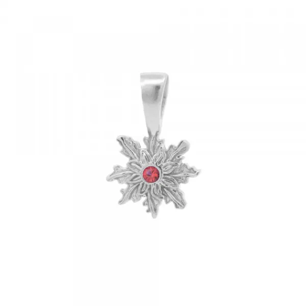 Colgante Basic Colors Plata y Circonita Roja 10mm*Eguzkilore Outlet