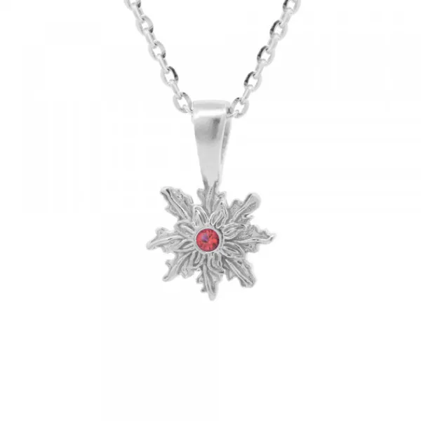 Colgante Basic Colors Plata y Circonita Roja 10mm*Eguzkilore Outlet