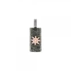 Colgante Caballero de Plata Negra y Rosa*Eguzkilore New