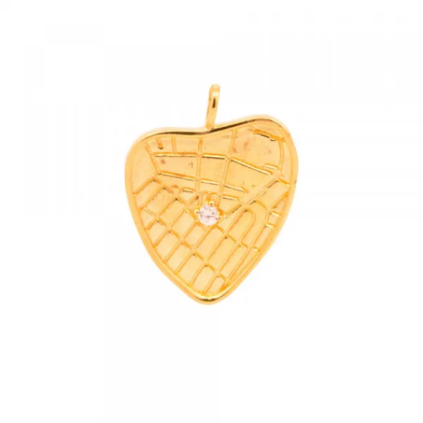 Colgante Corazón de Bilbao de Plata Dorada Personalizable*Eguzkilore Clearance