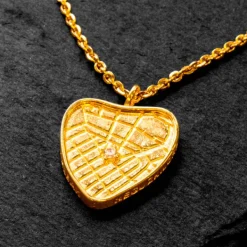 Colgante Corazón de Bilbao de Plata Dorada Personalizable*Eguzkilore Clearance
