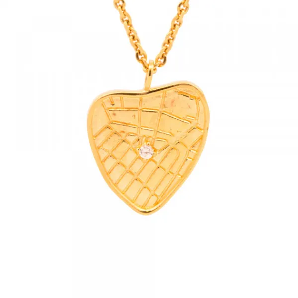 Colgante Corazón de Bilbao de Plata Dorada Personalizable*Eguzkilore Clearance