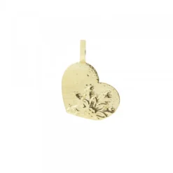 Colgante Corazón Dorado Personalizable*Eguzkilore Online