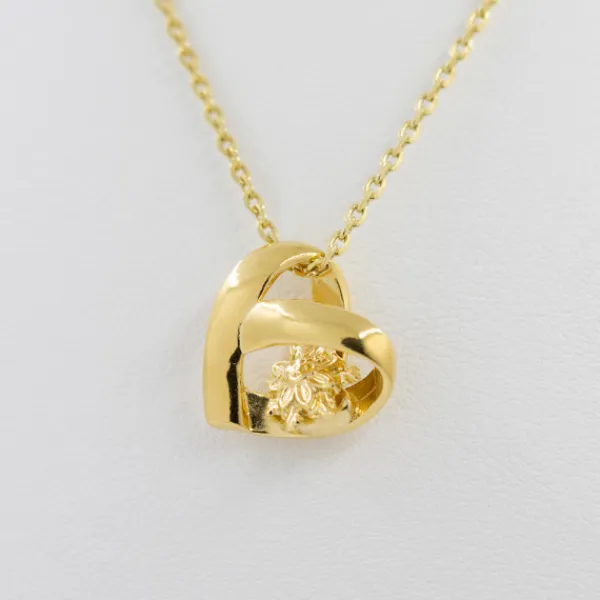 Colgante Corazón San Valentín Plata Dorada*Eguzkilore Online