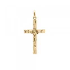 Colgante Cruz y Cristo Oro 18kt.*Eguzkilore New