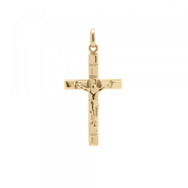Colgante Cruz y Cristo Oro 18kt.*Eguzkilore New
