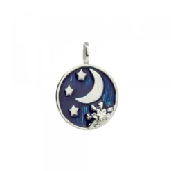 Colgante de Plata con Esmalte Azul Luna*Eguzkilore Hot