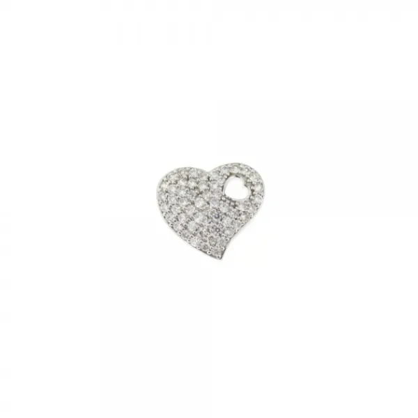 Colgante de Plata en Forma de Corazón con Circonitas Blancas*Eguzkilore Sale