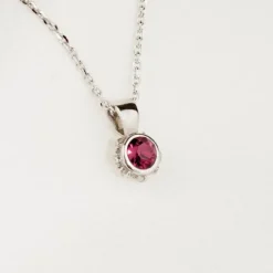 Colgante Distira Plata y Cristal Rosa*Eguzkilore Clearance