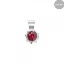 Colgante Distira Plata y Cristal Rojo*Eguzkilore Discount