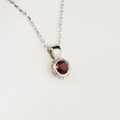 Colgante Distira Plata y Cristal Rojo*Eguzkilore Discount