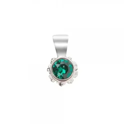 Colgante Distira Plata y Cristal Verde*Eguzkilore