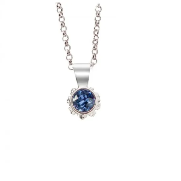 Colgante Distira Plata y Cristal Azul*Eguzkilore Clearance