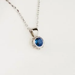 Colgante Distira Plata y Cristal Azul*Eguzkilore Clearance