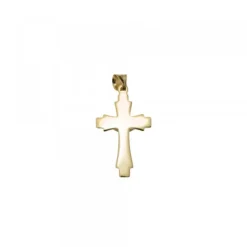 Colgante Doble Cruz Cristo Oro Bicolor*Eguzkilore Online