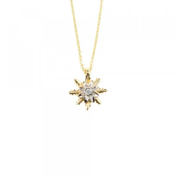 Colgante Oro Bicolor y Brillante 9,5mm*Eguzkilore Clearance