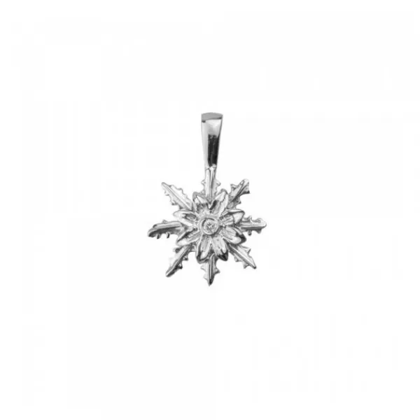 Colgante Oro Blanco y Brillante 12mm*Eguzkilore Outlet