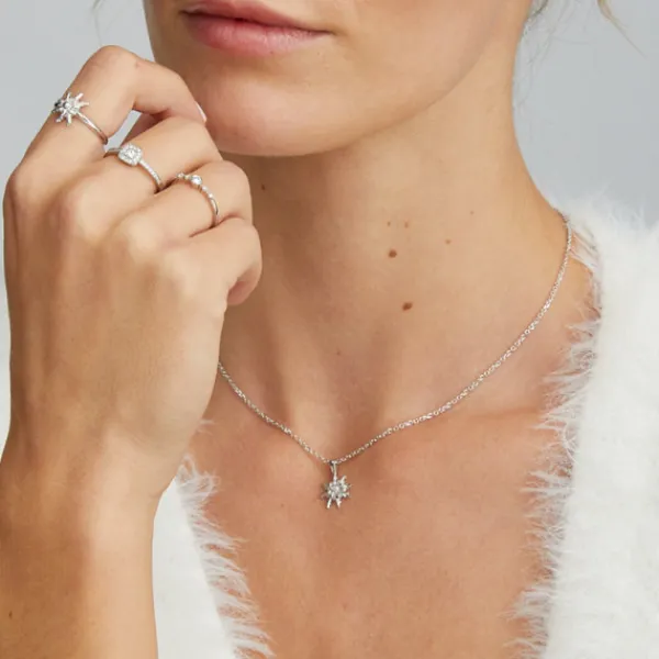 Colgante Oro Blanco y Brillante 12mm*Eguzkilore Outlet