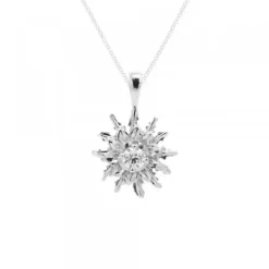 Colgante Oro Blanco y Brillante 14mm*Eguzkilore Best