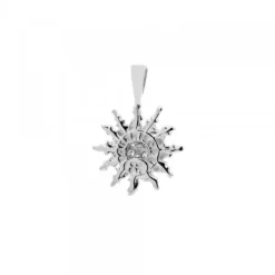 Colgante Oro Blanco y Diamantes 14mm*Eguzkilore
