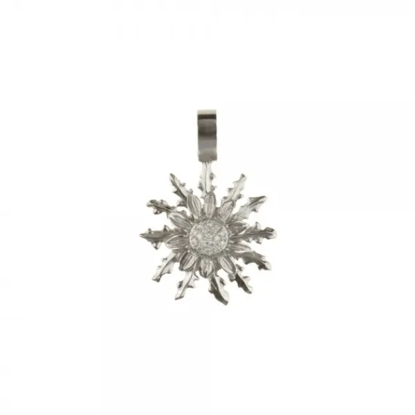 Colgante Oro Blanco y Brillantes 21mm*Eguzkilore New