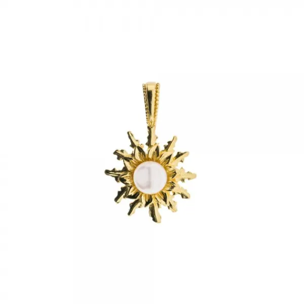 Colgante Plata Dorada y Perla 14mm*Eguzkilore New