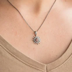 Colgante Plata Envejecida y Circonitas 14mm*Eguzkilore Discount