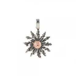 Colgante Plata Envejecida y Rosa 21mm*Eguzkilore Hot
