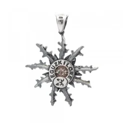 Colgante Plata Envejecida y Rosa 37mm*Eguzkilore Sale