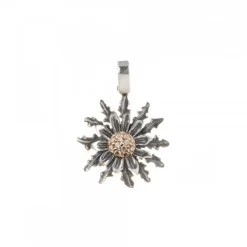 Colgante Plata Negra y Circonitas Rosa 21mm*Eguzkilore Best