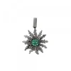 Colgante Plata Negra y Circonitas Verdes 21mm*Eguzkilore
