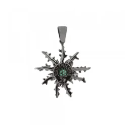 Colgante Plata Negra y Circonitas Verdes 29mm*Eguzkilore Sale