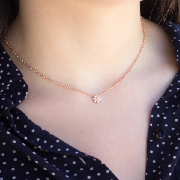 Colgante Plata Rosa 8mm*Eguzkilore Hot