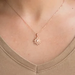 Colgante Plata Rosa 14mm*Eguzkilore Best