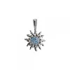 Colgante Plata y Circonitas Azules 14mm*Eguzkilore Best