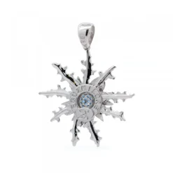 Colgante Plata y Circonitas Azules 37mm*Eguzkilore Sale