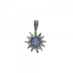 Colgante Rutenio y Circonitas Azules 14mm*Eguzkilore Sale