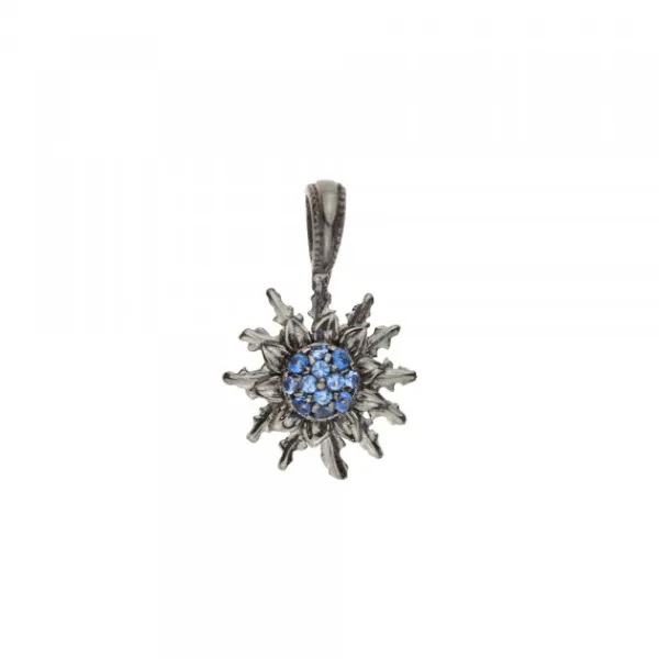 Colgante Rutenio y Circonitas Azules 14mm*Eguzkilore Sale