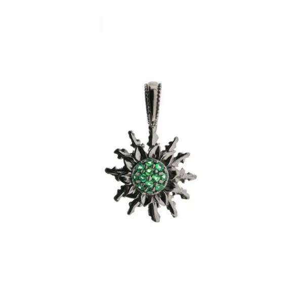 Colgante Rutenio y Circonitas Verdes 14mm*Eguzkilore Sale