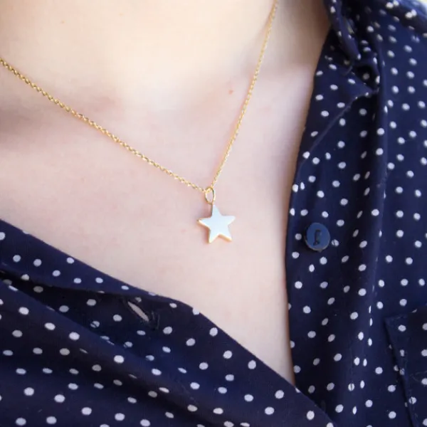 Colgante Estrella de Plata Dorada*Eguzkilore